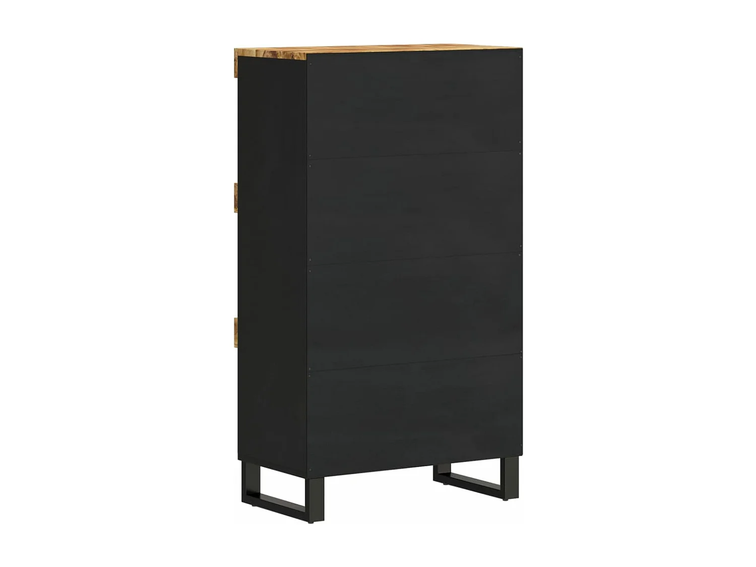 Armario auxiliar madera maciza de mango 60x33x107 cm