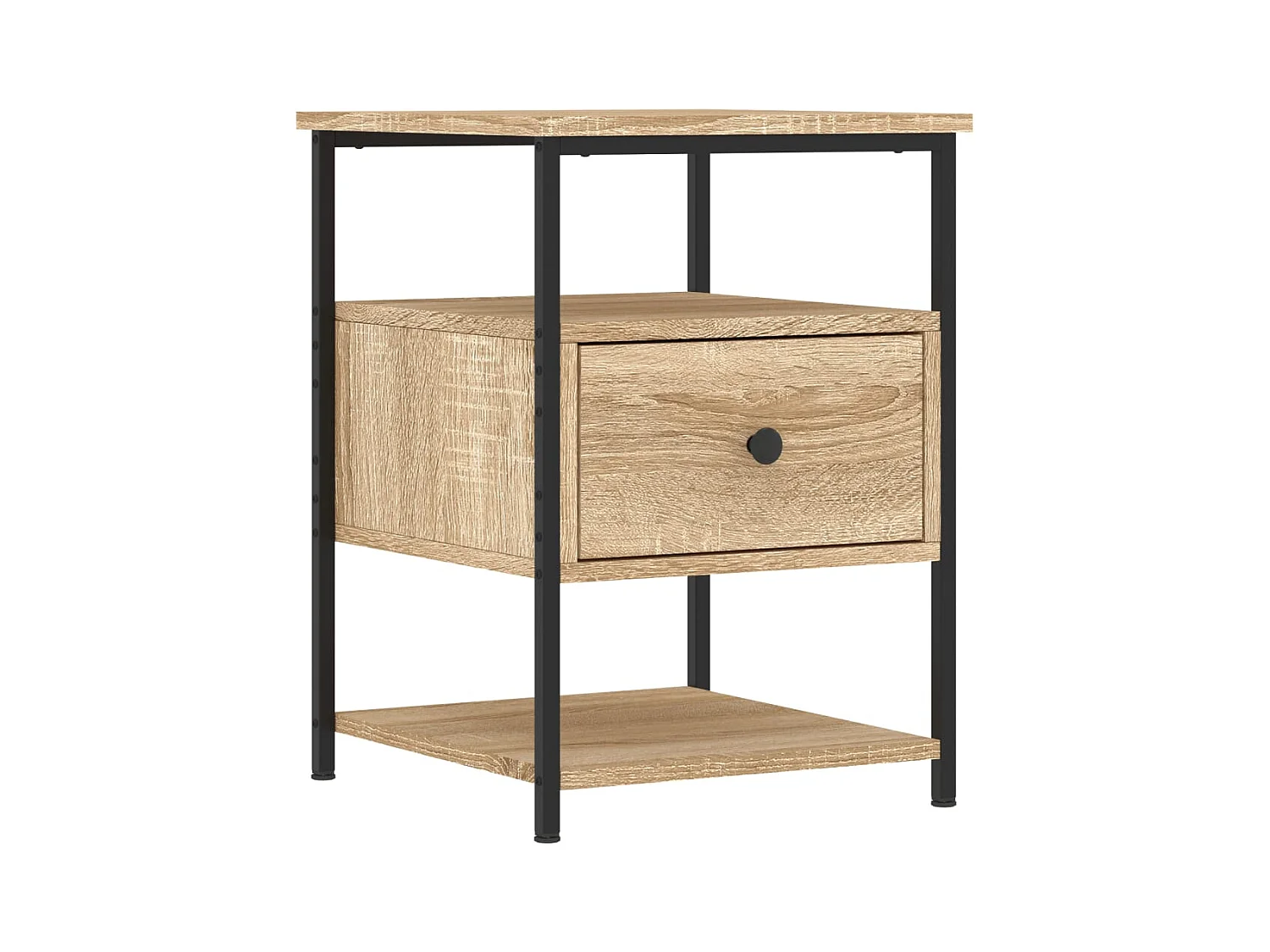 Nachtkastje 40x42x56 cm bewerkt hout sonoma eikenkleurig