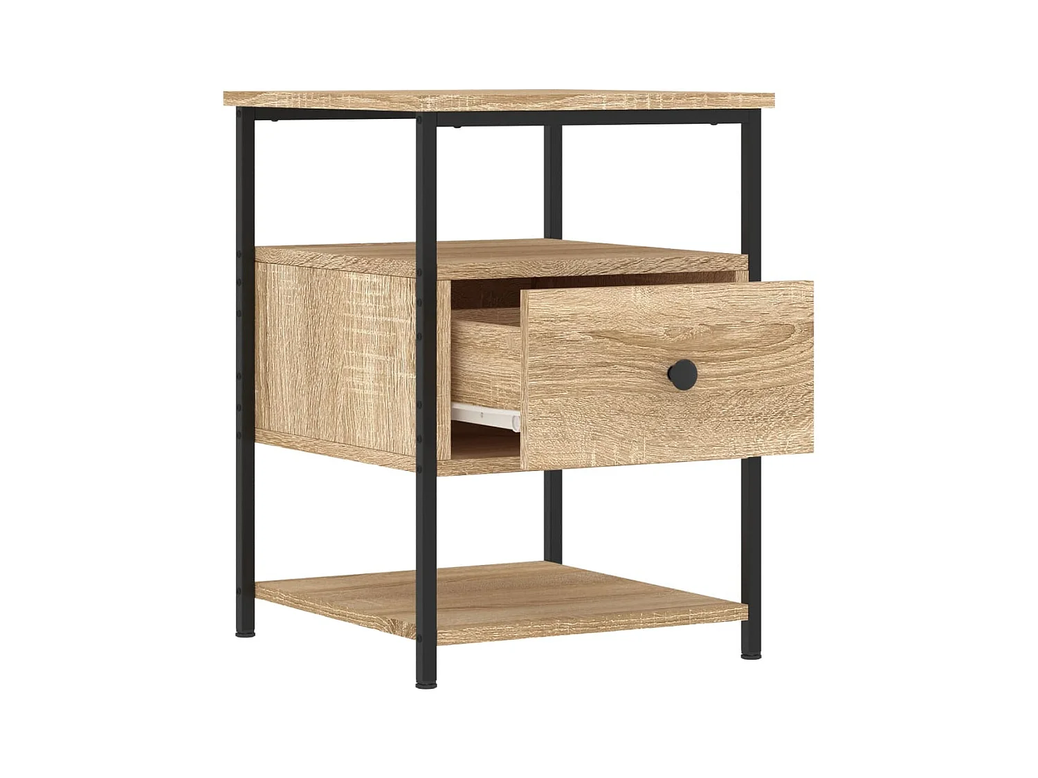 Nachtkastje 40x42x56 cm bewerkt hout sonoma eikenkleurig