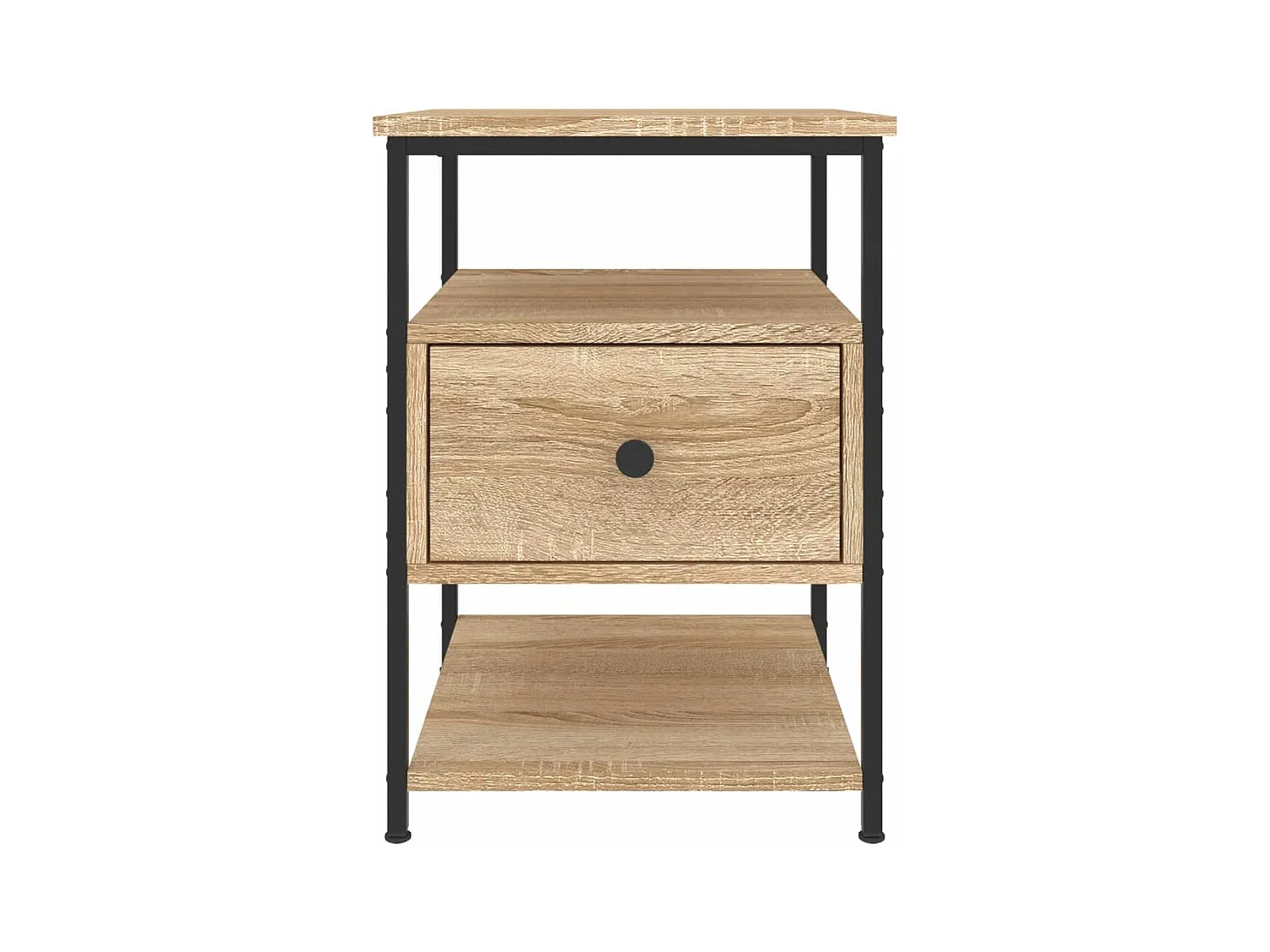 Nachtkastje 40x42x56 cm bewerkt hout sonoma eikenkleurig