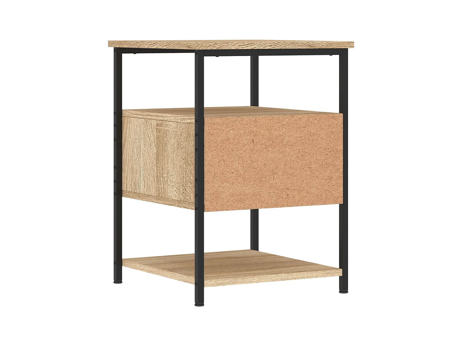 Nachtkastje 40x42x56 cm bewerkt hout sonoma eikenkleurig