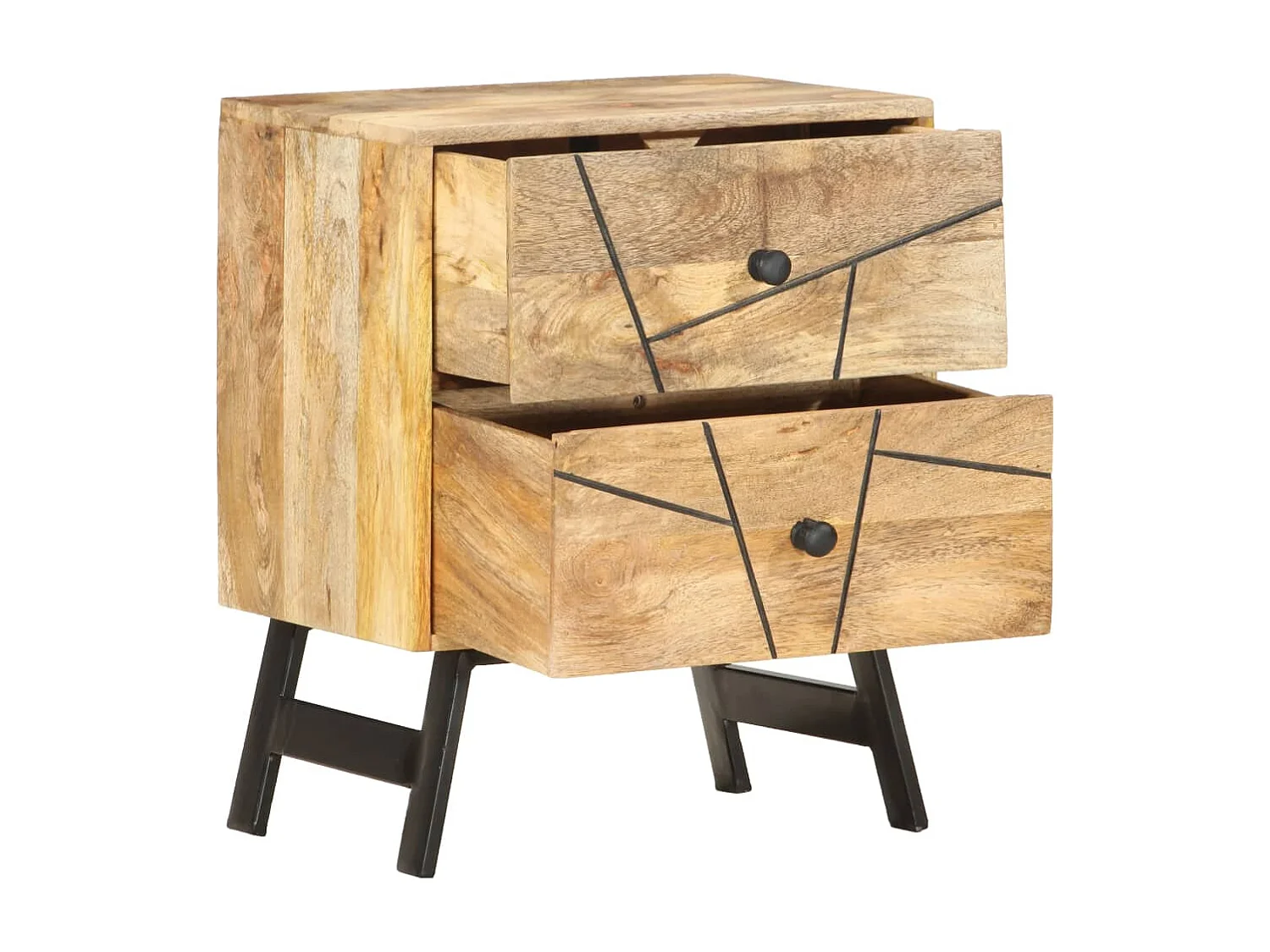 Mesa de cabeceira 40x30x50 cm madeira de mangueira maciça