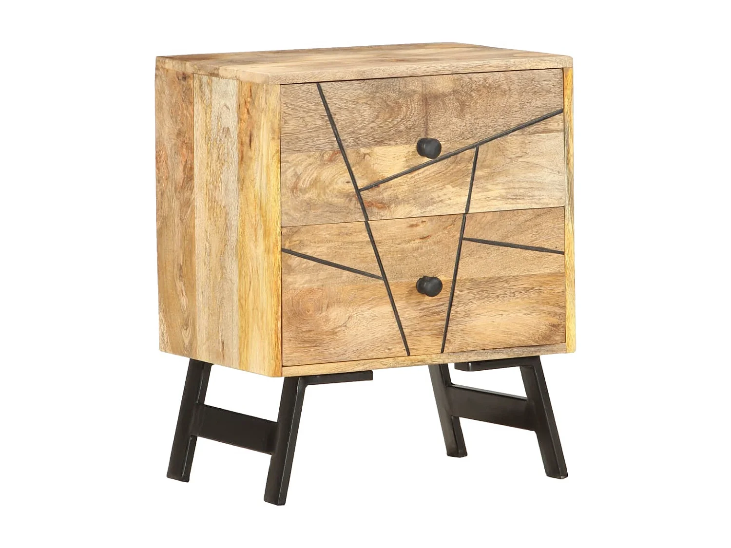 Mesa de cabeceira 40x30x50 cm madeira de mangueira maciça