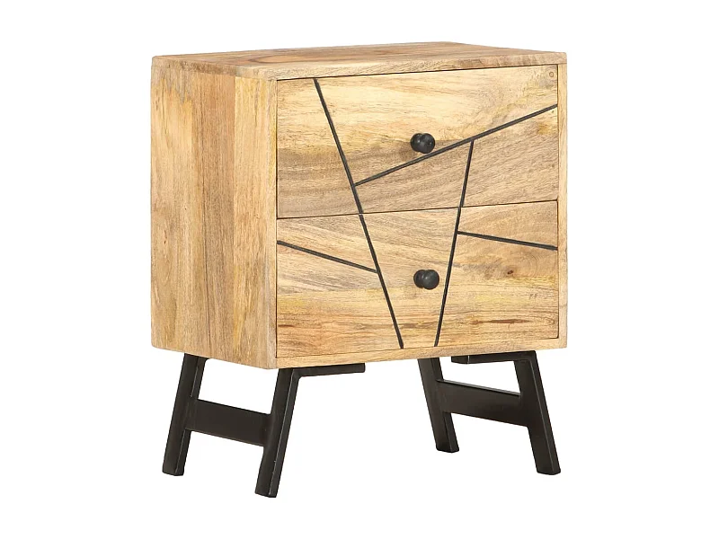 Mesa de cabeceira 40x30x50 cm madeira de mangueira maciça