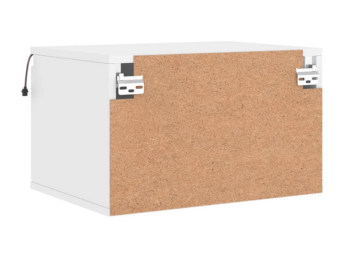Mesa de cabeceira de parede com luzes LED branco