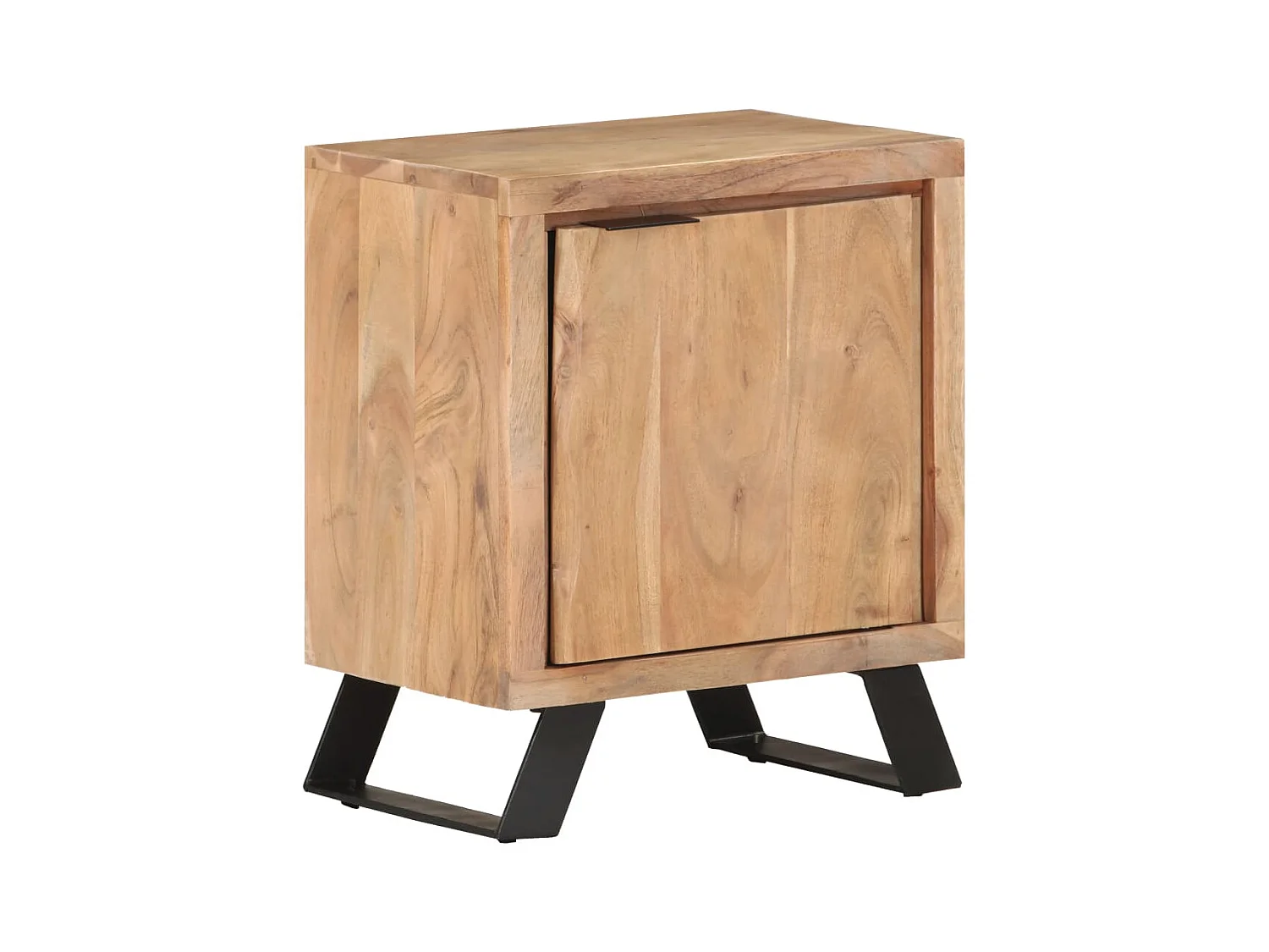 Table de chevet 40x30x50 cm Bois d'acacia avec bord naturel