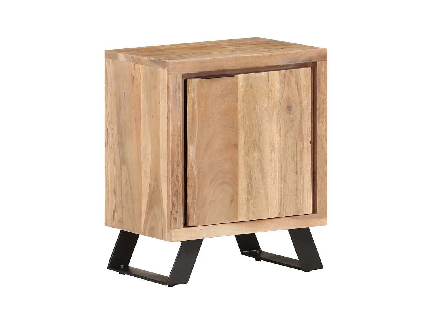 Table de chevet 40x30x50 cm Bois d'acacia avec bord naturel
