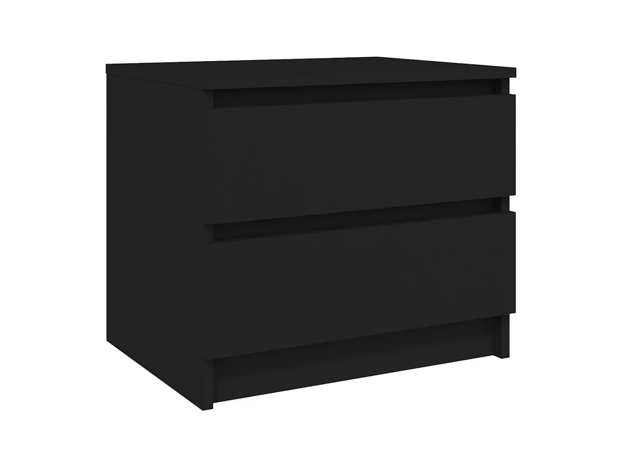 Tables de chevet 2 pièces Noir 50x39x43,5 cm Aggloméré