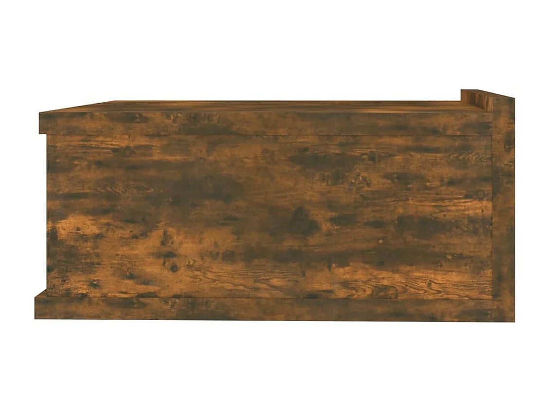 Nachtkastje zwevend 40x30x15 cm bewerkt hout gerookt eikenkleur