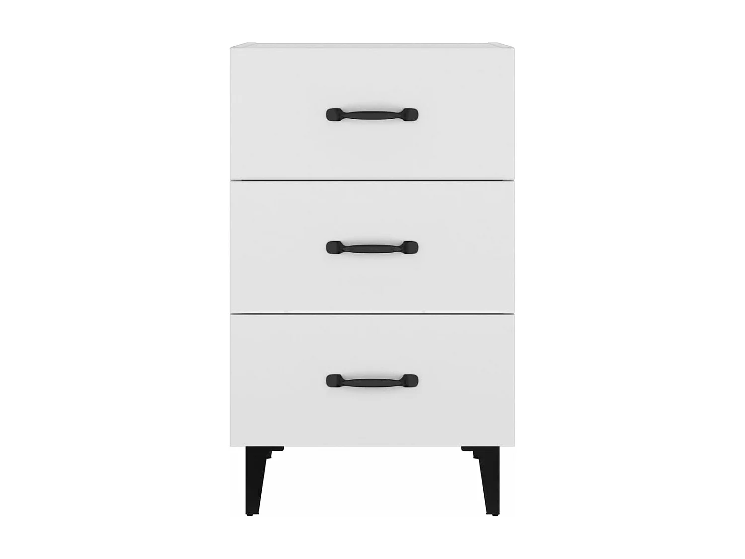 Mesita de noche madera de ingeniería blanco 40x40x66 cm