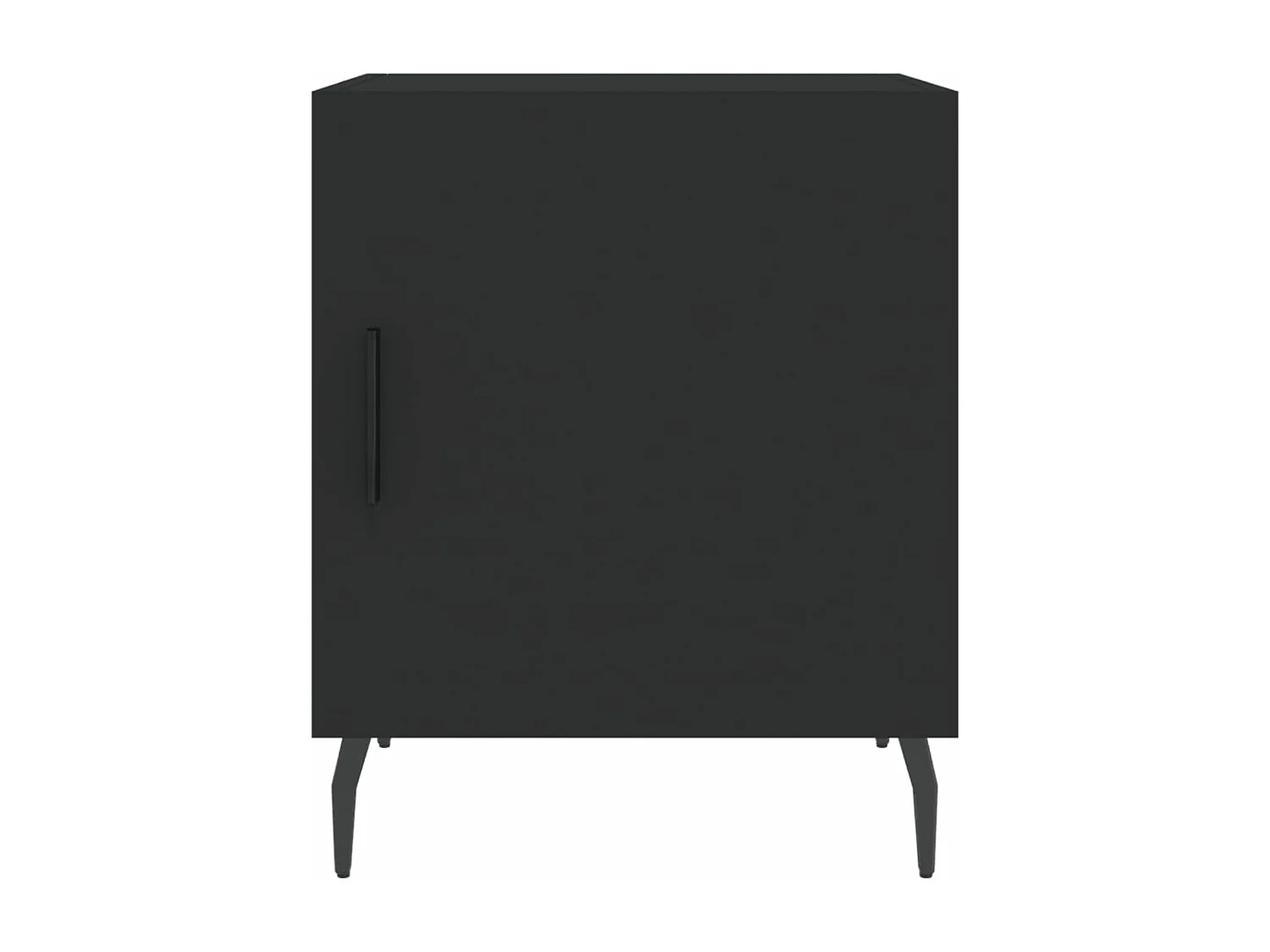 Table de chevet noir 40x40x50 cm bois d’ingénierie