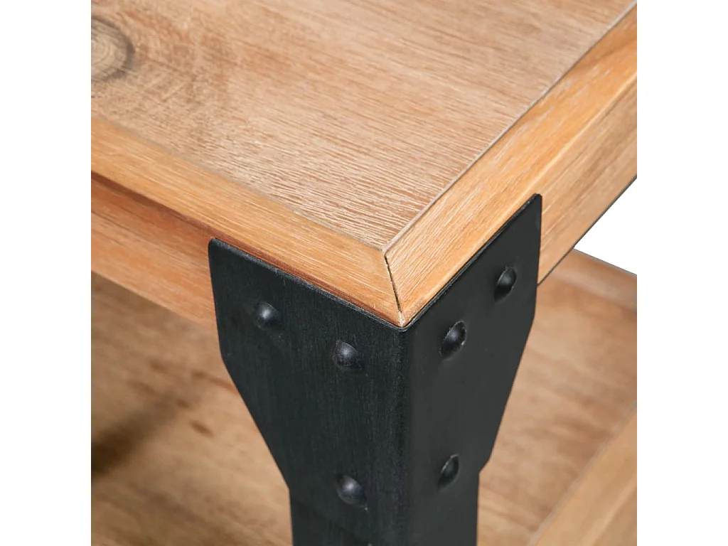 Table de chevet Bois d'acacia Acier 40 x 30 x 54 cm