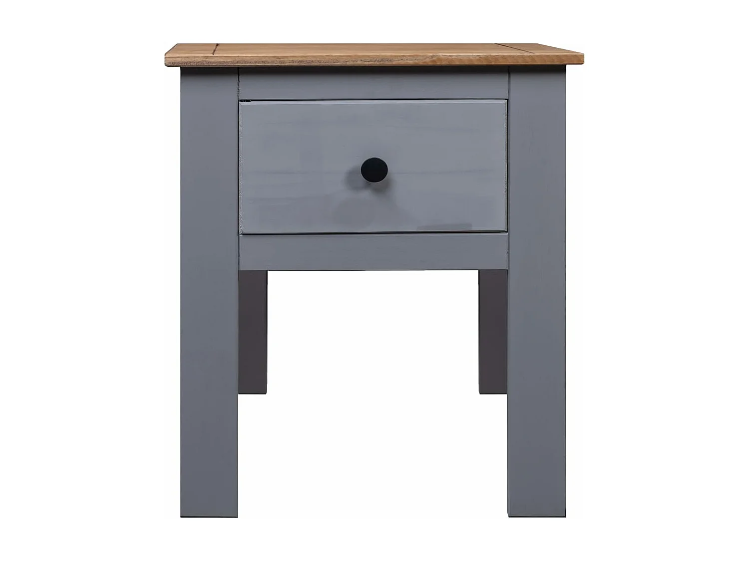 Table de chevet Gris 46x40x57 cm Pin Gamme Panama