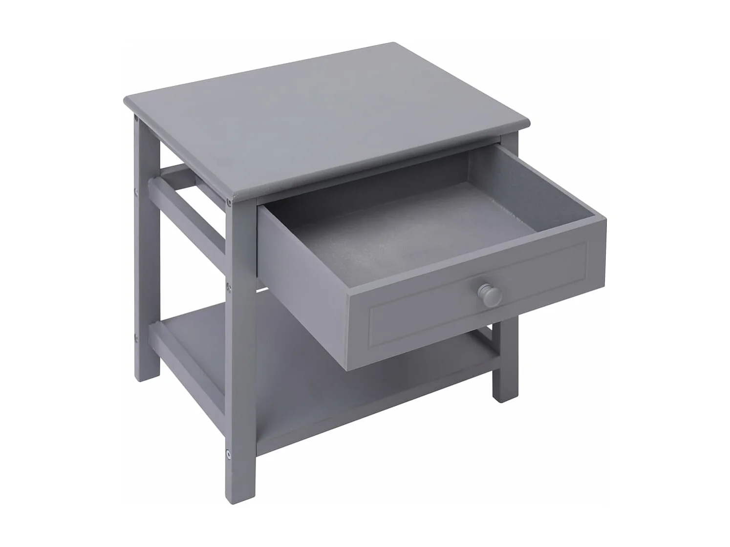 Tables de chevet 2 pièces Gris 40x29x42 cm Bois de Paulownia