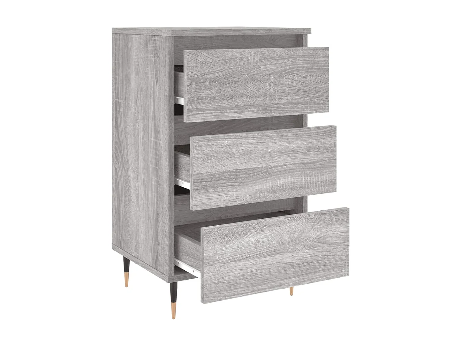 Tables de chevet 2 pièces sonoma gris 40x35x69 cm bois ingénierie