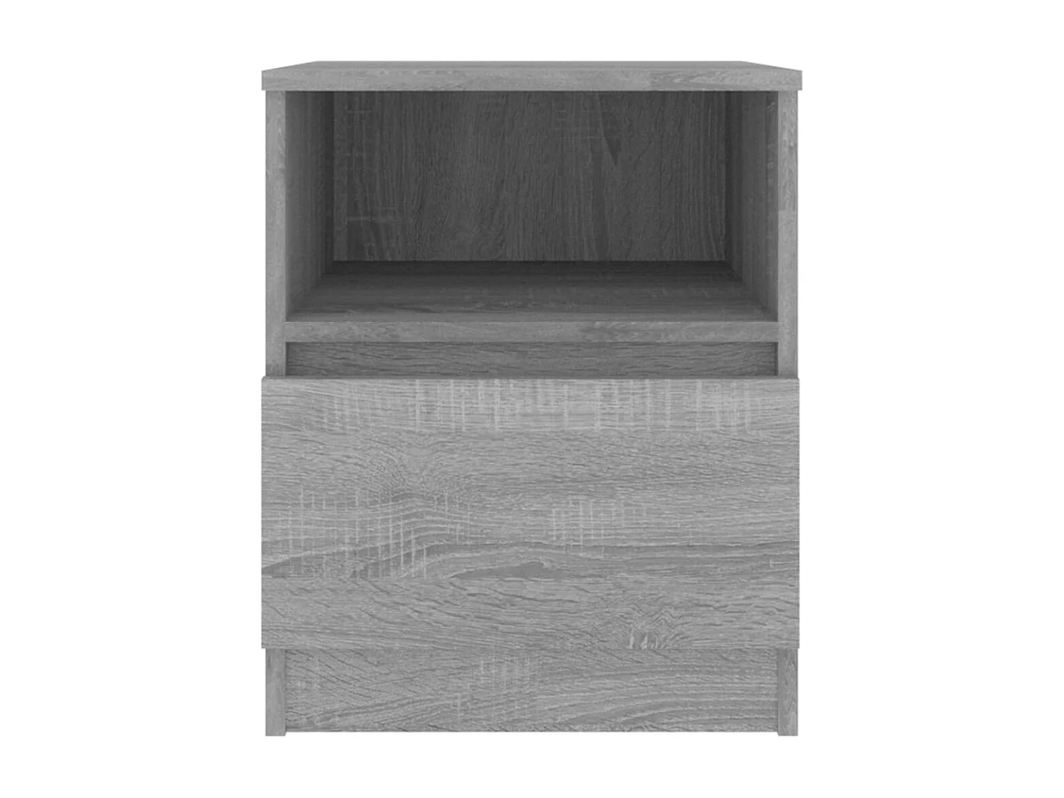 Table de chevet sonoma gris 40x40x50 cm bois d'ingénierie