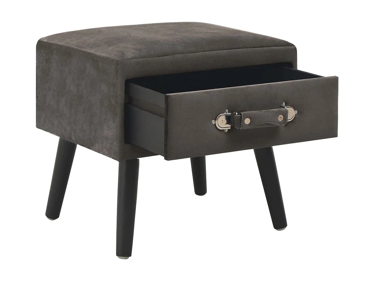 Tables de chevet 2 pièces Gris 40x35x40 cm Velours