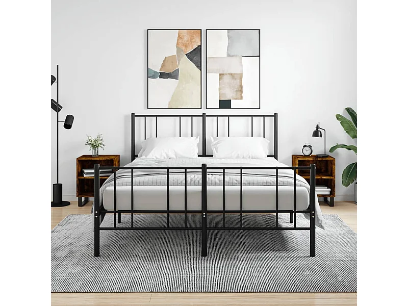 Mesas cabeceira 2peças derivados de madeira carvalho fumado