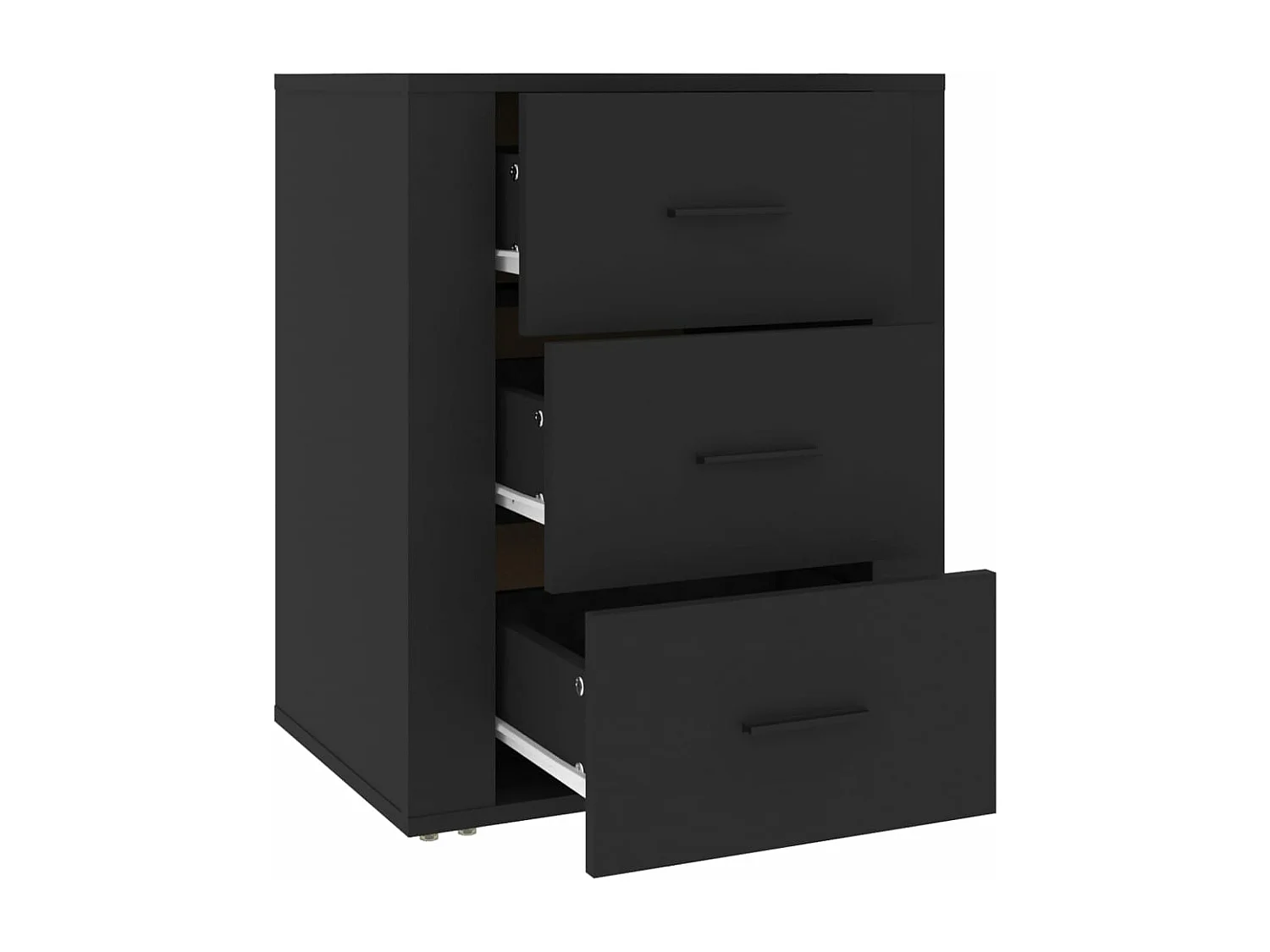 Table de chevet Noir 50x36x60 cm Bois d’ingénierie