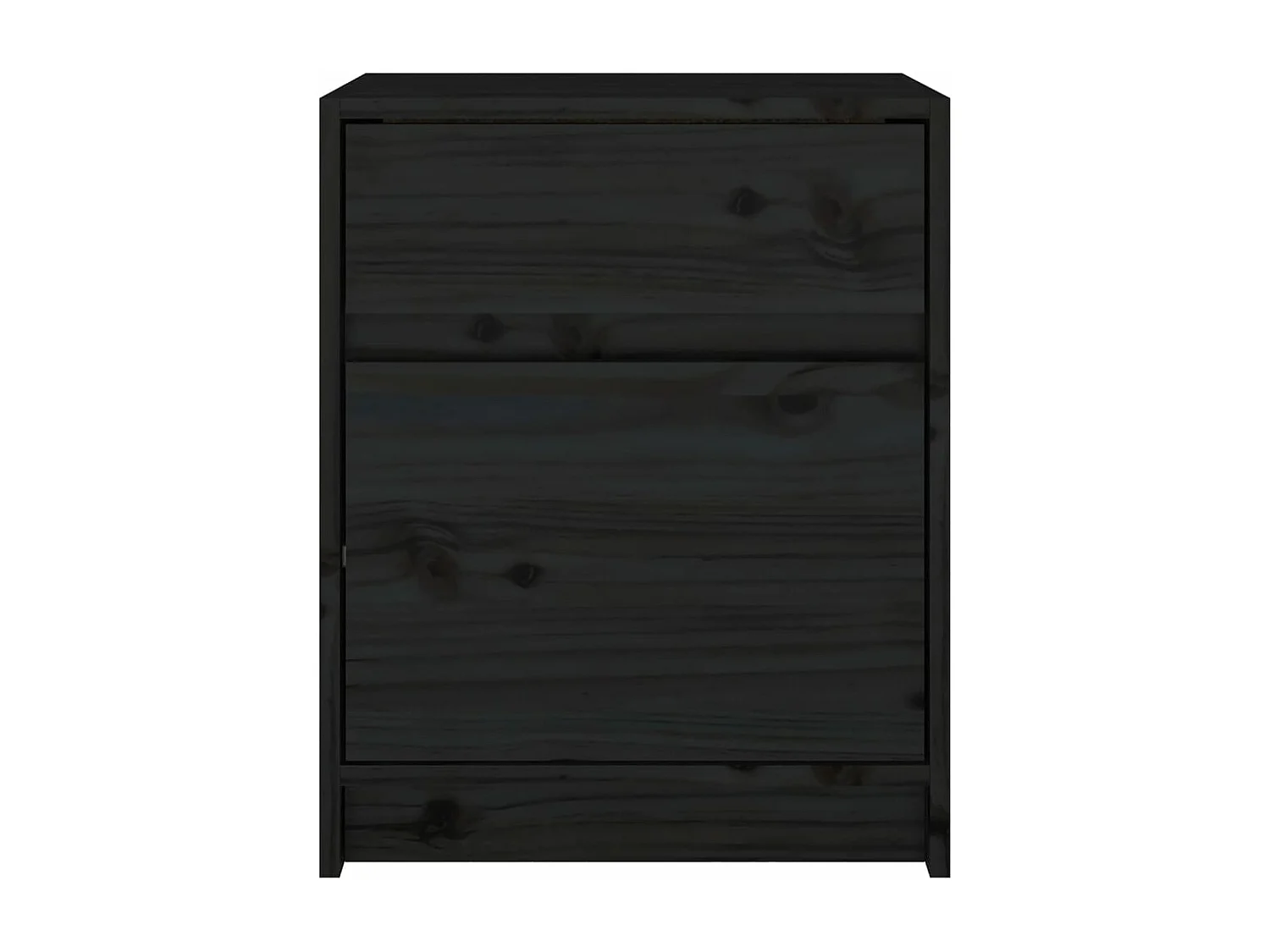 Mesitas de noche 2 unidades madera maciza pino negro 40x31x50 cm