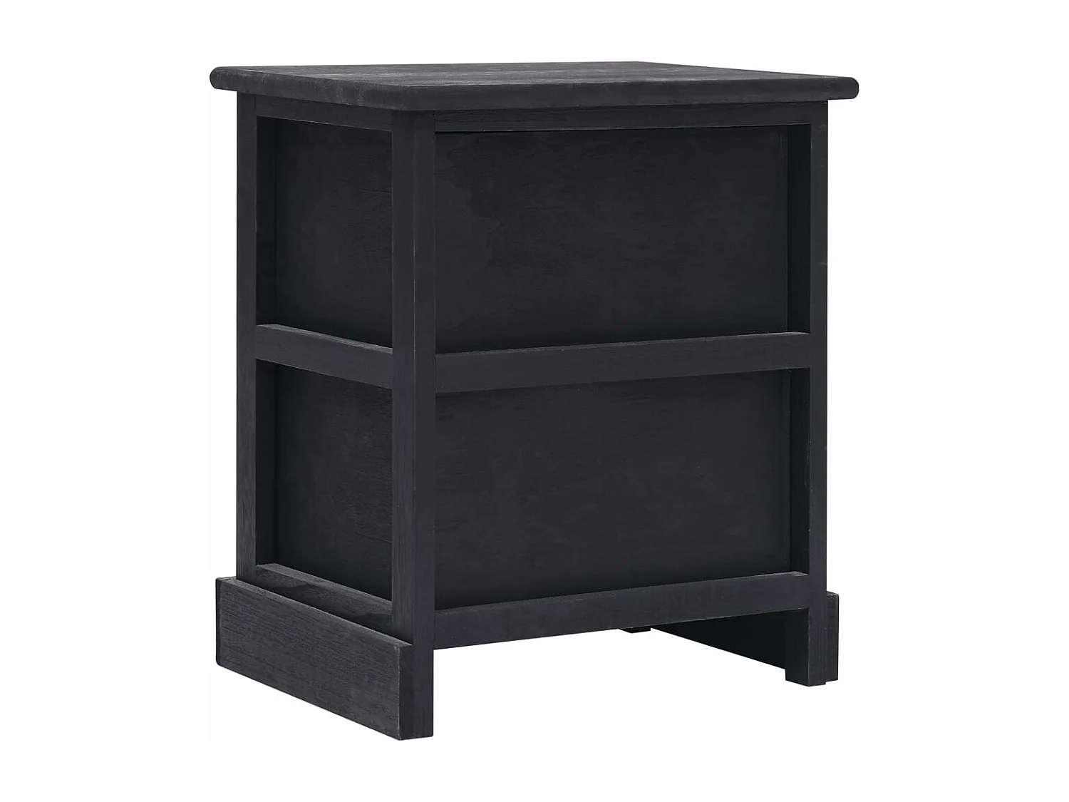 Table de chevet Noir 38 x 28 x 45 cm Bois de Paulownia