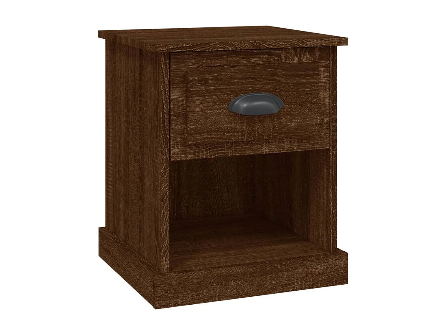 Table de chevet chêne marron 39x39x47,5 cm bois d'ingénierie