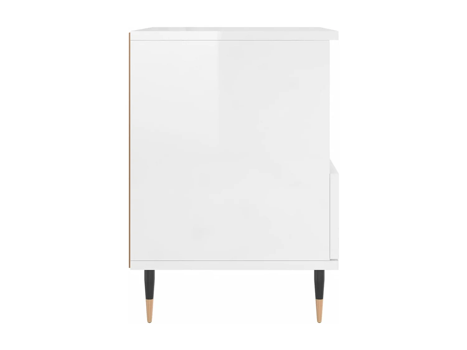 Tables de chevet 2 pièces blanc brillant 40x35x50 cm