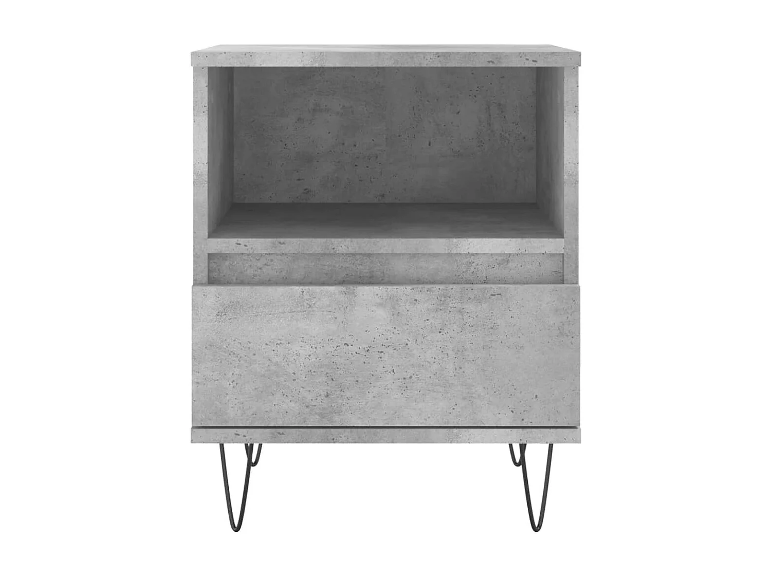 Table de chevet gris béton 40x35x50 cm bois d’ingénierie