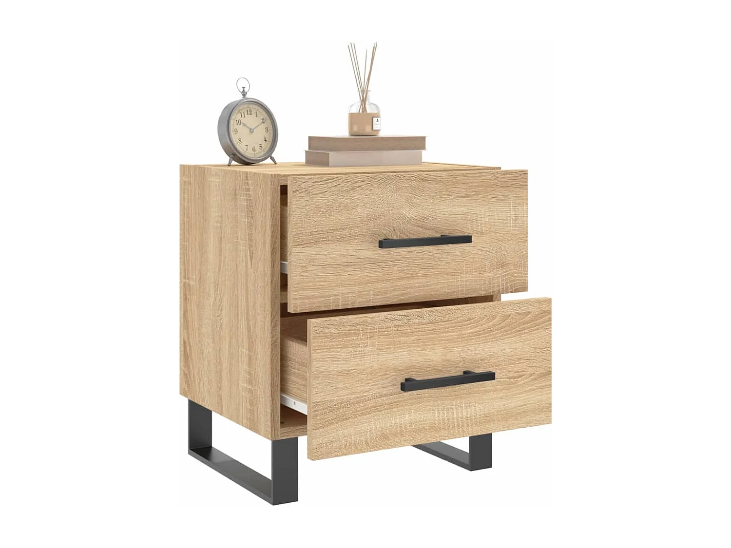 Table de chevet chêne sonoma 40x35x47,5 cm bois d’ingénierie