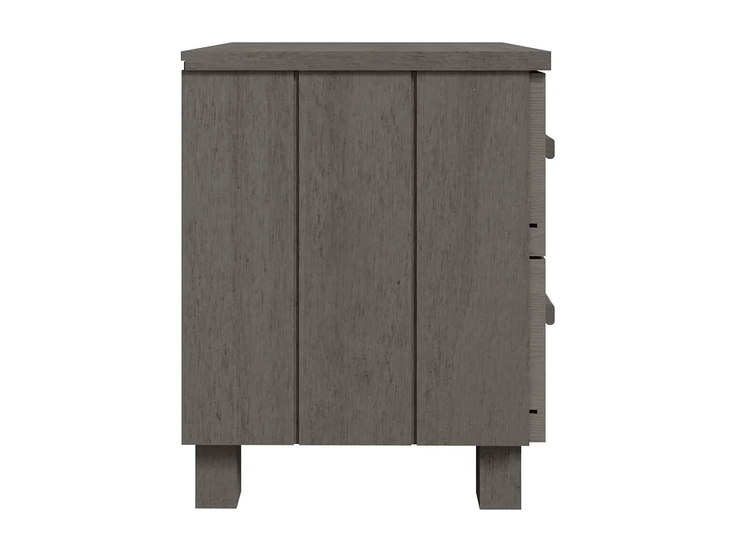 Table de chevet HAMAR Gris clair 40x35x44,5 cm Bois pin massif
