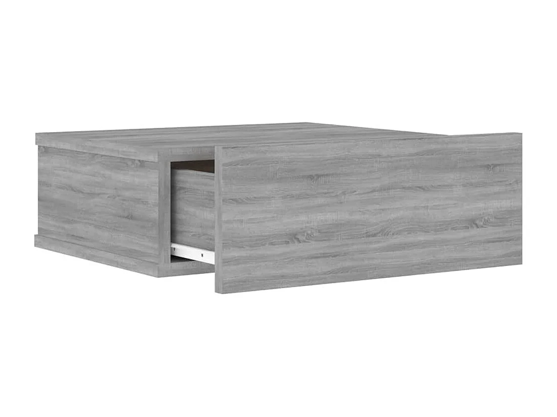 Table de chevet flottante Sonoma gris 40x30x15 cm