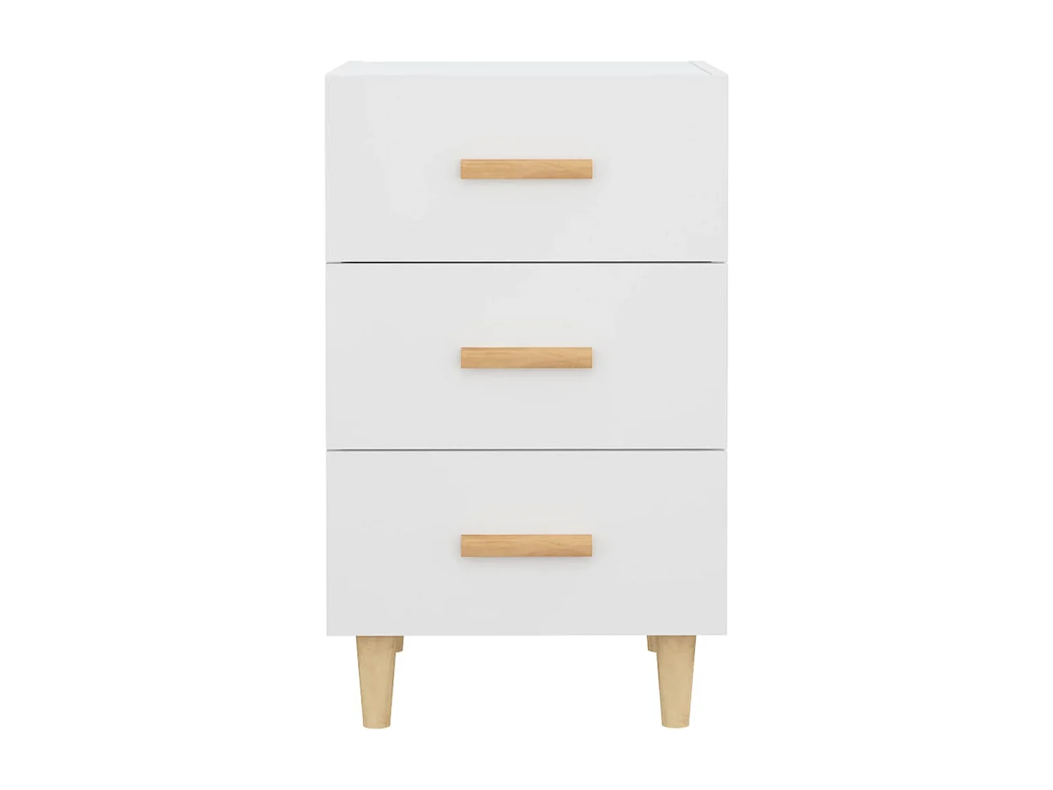 Mesita de noche madera de ingeniería blanco 40x40x66 cm