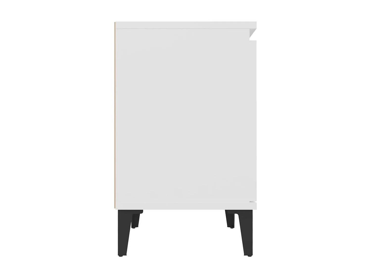 Nachtkastjes met metalen poten 40x30x50 cm wit