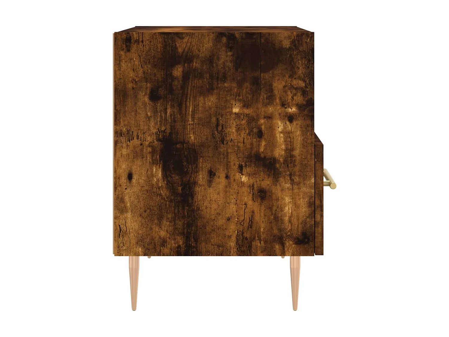 Nachtkastje 40x35x47,5 cm bewerkt hout gerookt eikenkleurig