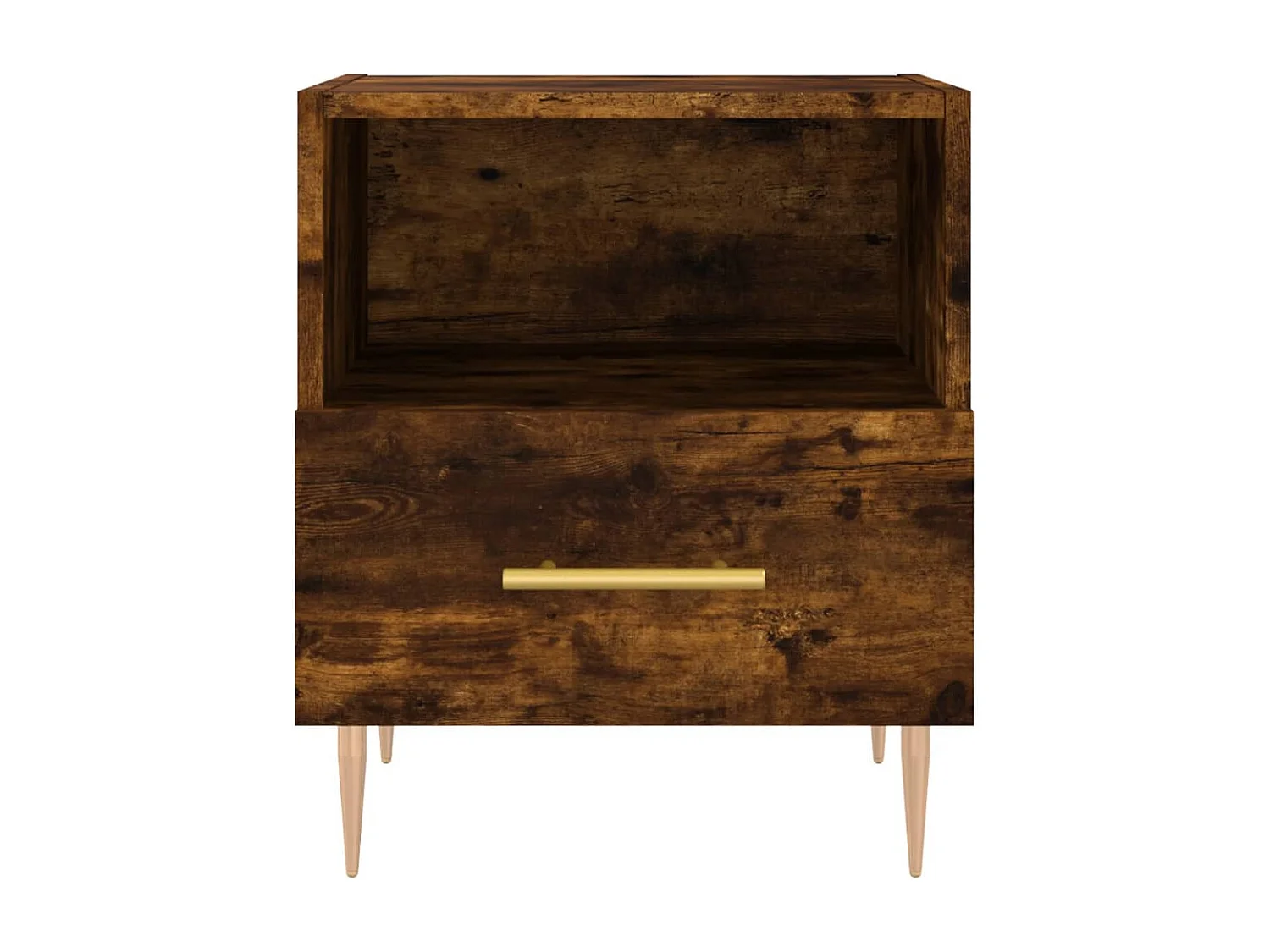 Table de chevet chêne fumé 40x35x47,5 cm bois d’ingénierie