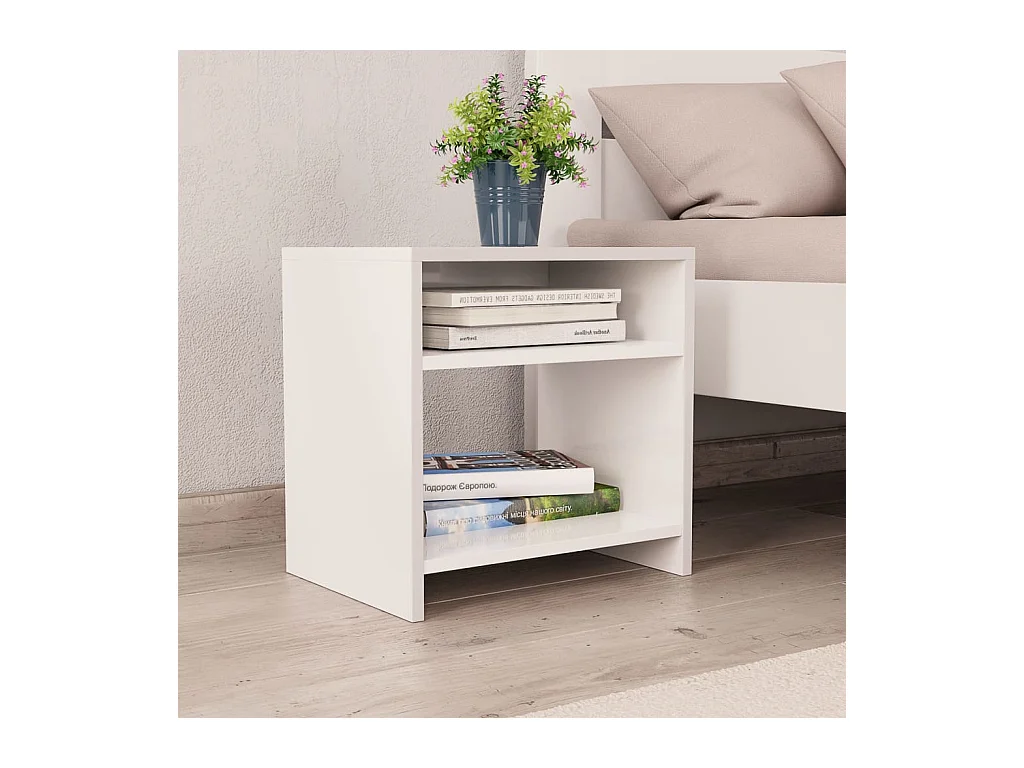 Nachtkastjes 2 st 40x30x40 cm bewerkt hout wit