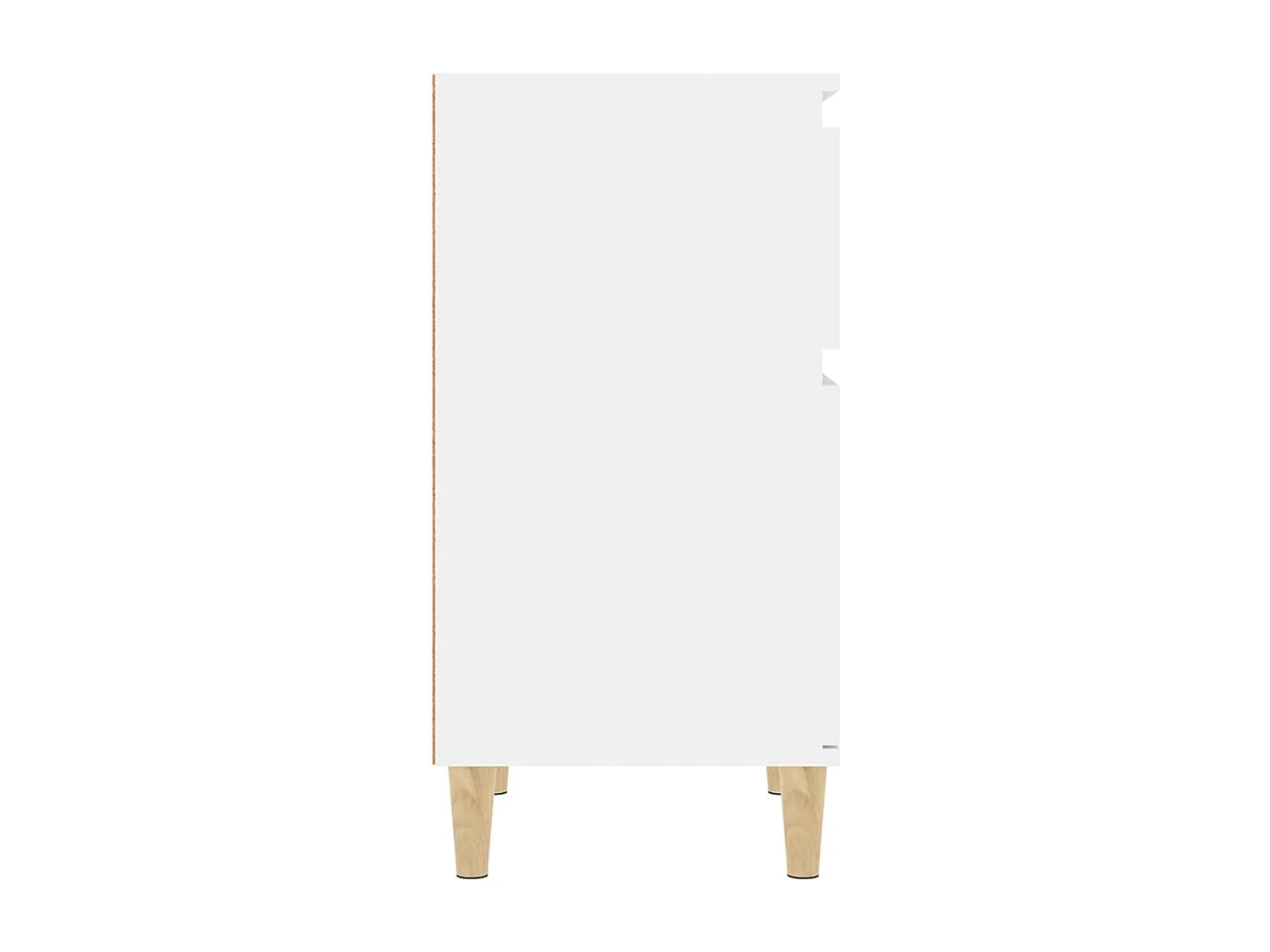 Mesita de noche blanco brillante 40x35x70 cm