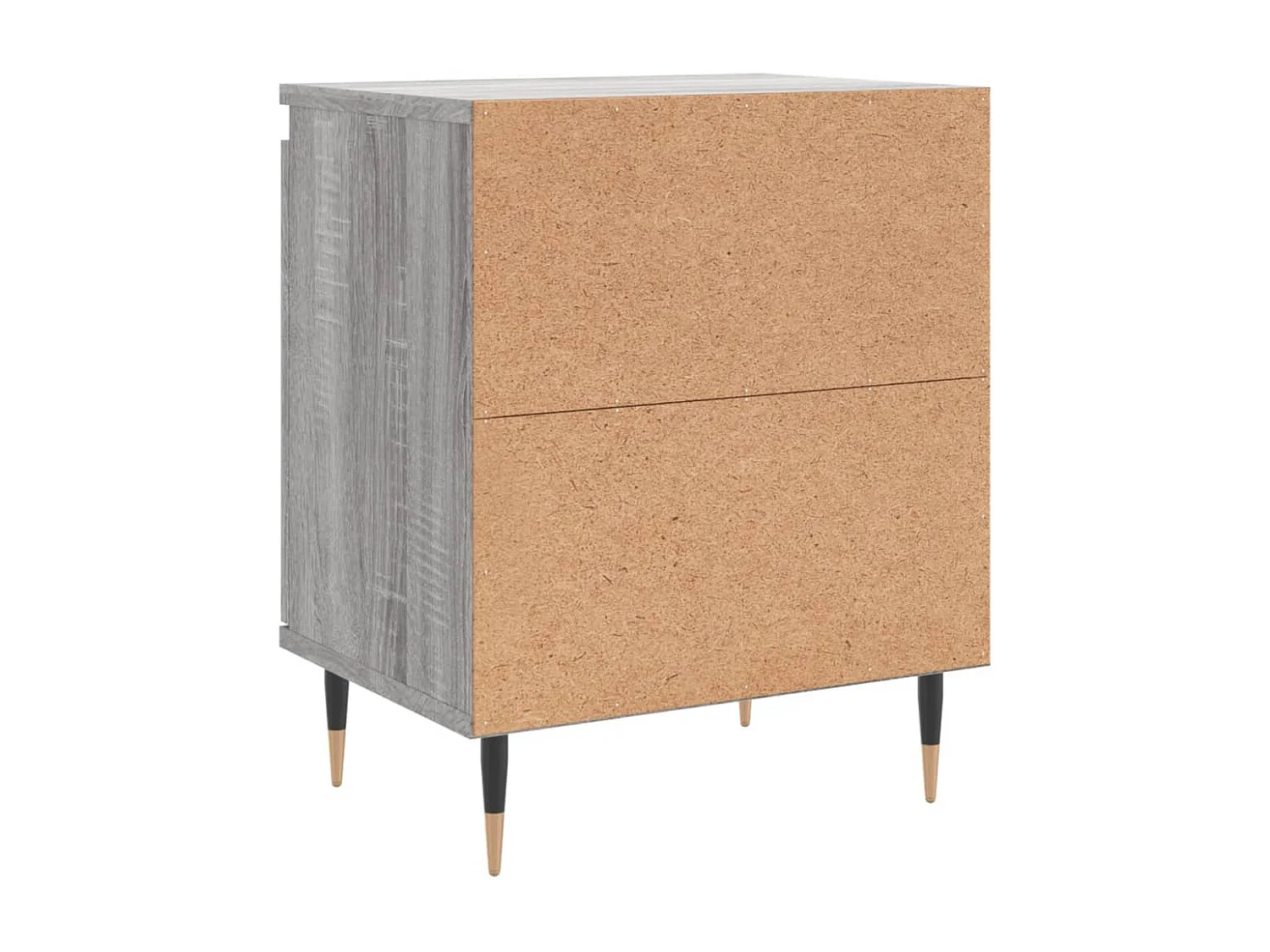 Table de chevet sonoma gris 40x30x50 cm bois d'ingénierie