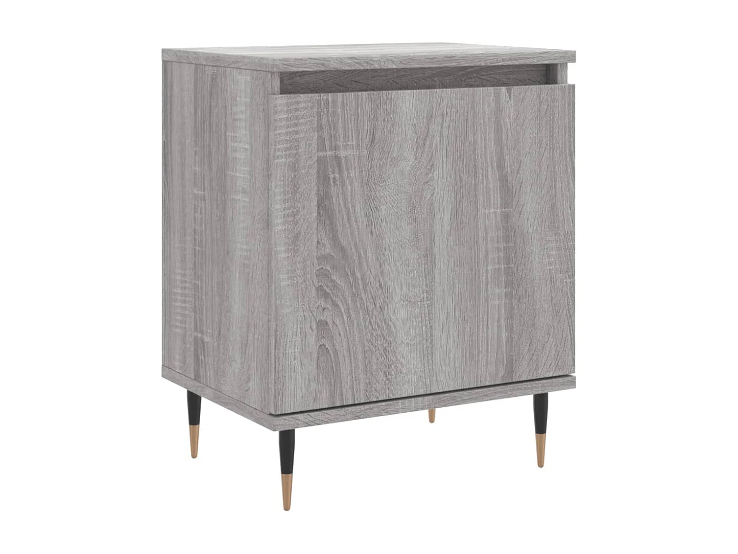 Nachtkastje 40x30x50 cm bewerkt hout grijs sonoma eikenkleurig