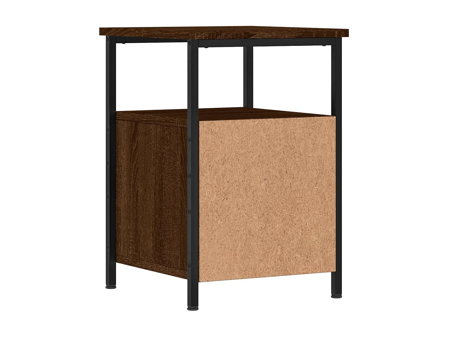 Table de chevet chêne marron 34x35,5x50 cm bois d'ingénierie