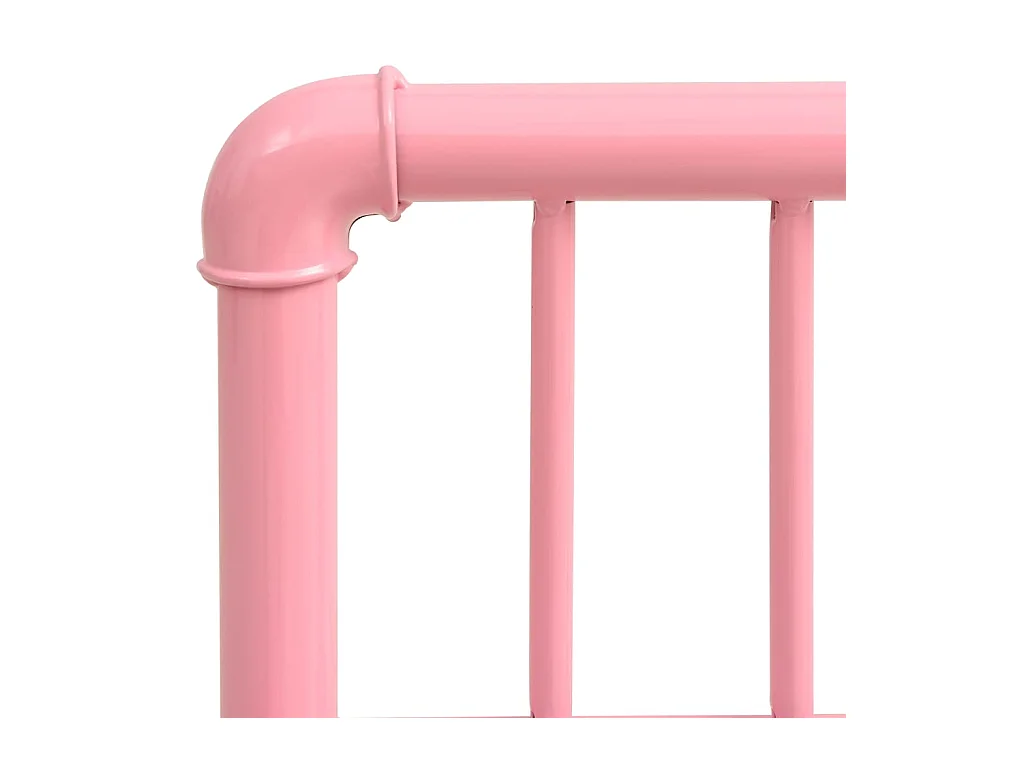 Tables de chevet 2 pièces Rose et transparent Métal et verre