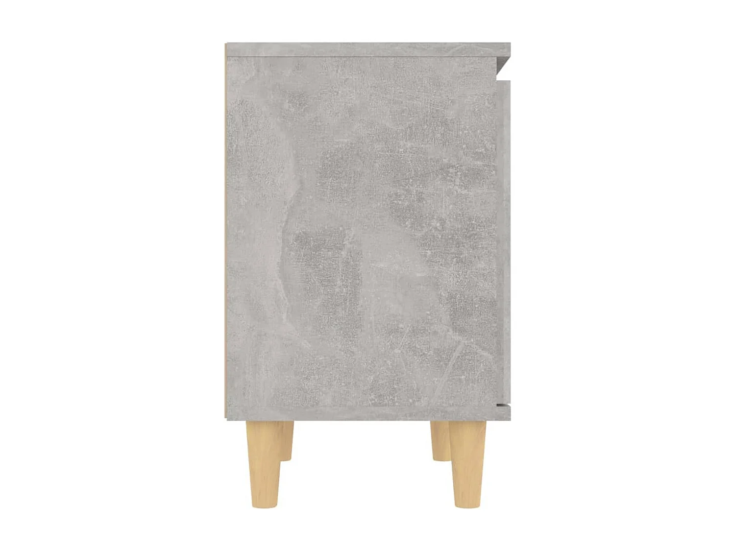 Nachtkastjes 2 st met houten poten 40x30x50 cm betongrijs