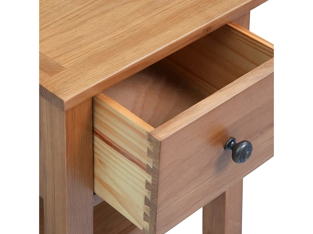 Table de chevet 36 x 30 x 47 cm Bois de chêne massif