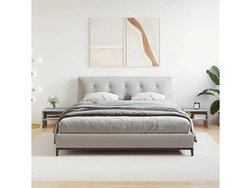 Mesa cabeceira 2 peças 40x30x30 cm derivados madeira cinza sonoma