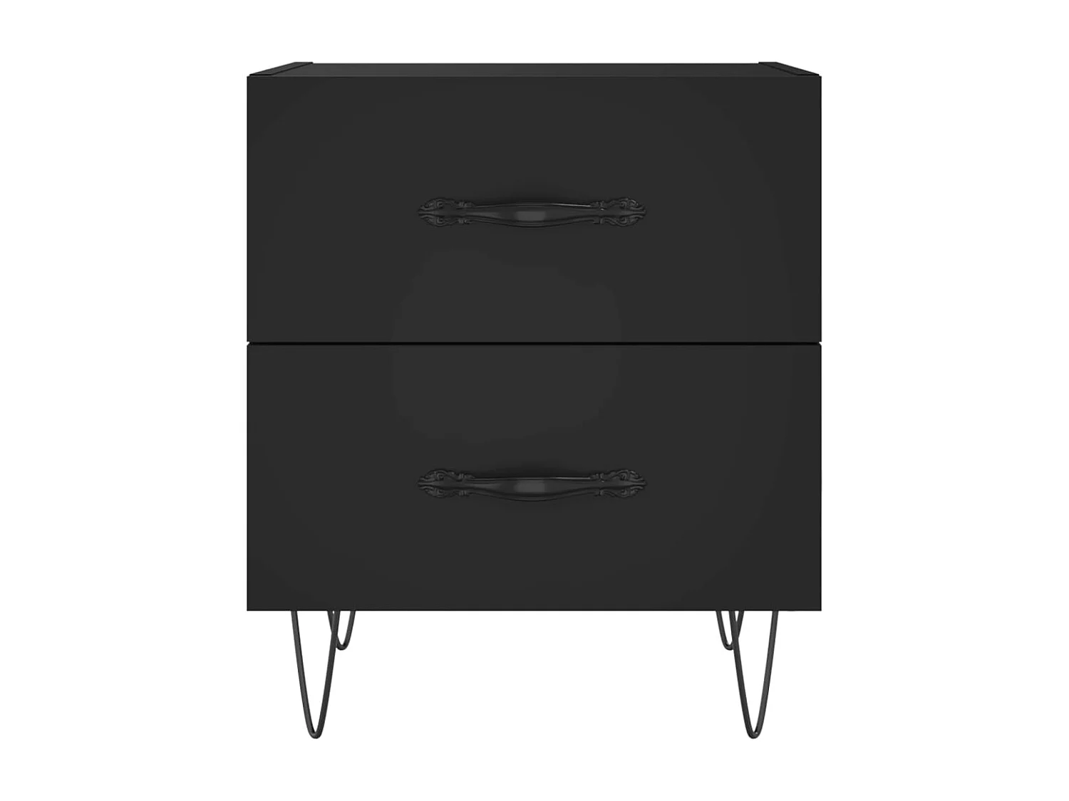 Nachtkastjes 2 st 40x35x47,5 cm bewerkt hout zwart