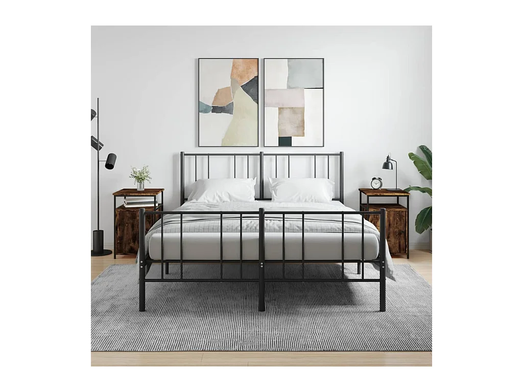 Mesitas noche 2 unidades madera contrachapada roble humo 40x42x60 cm