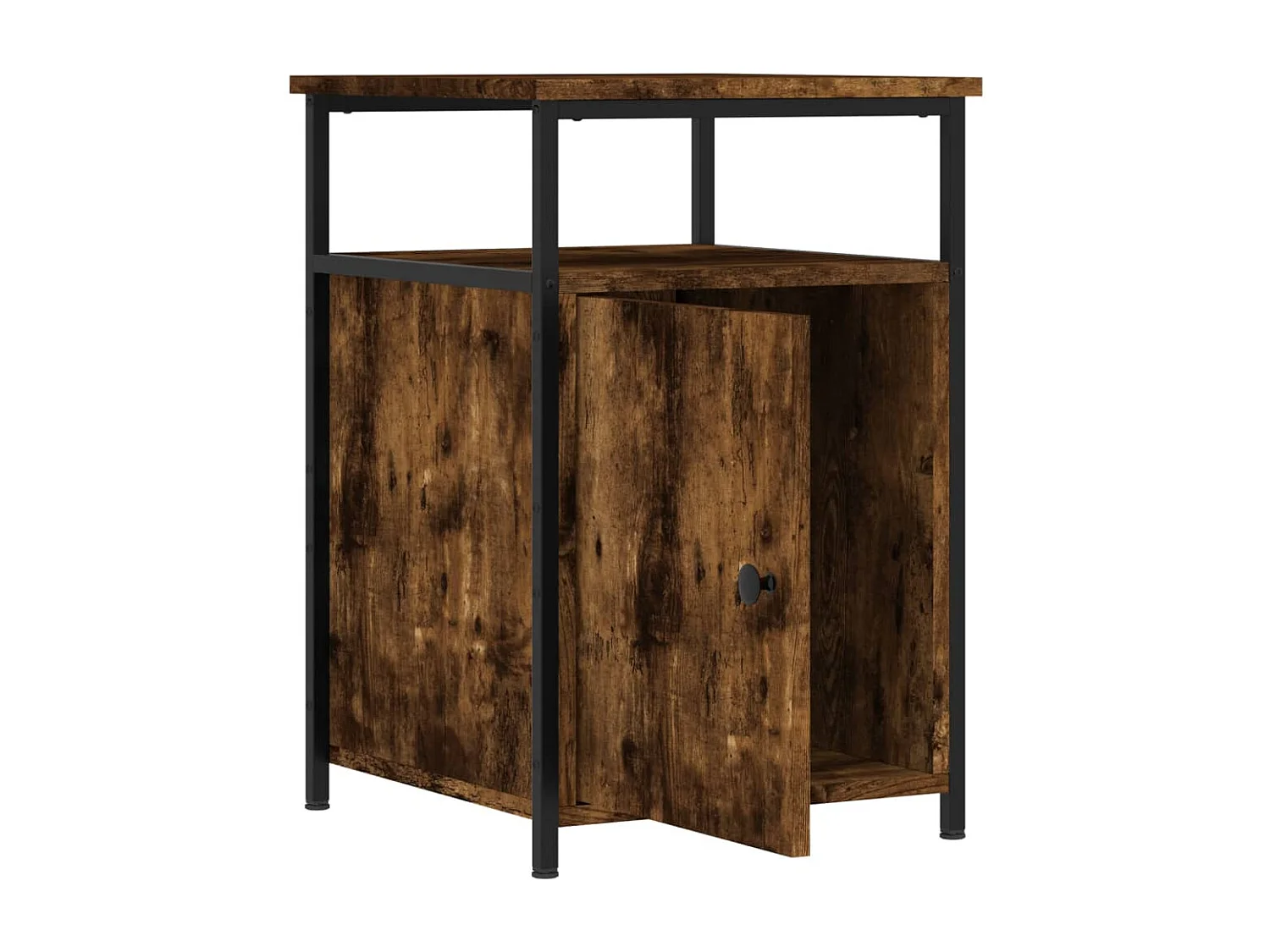 Tables de chevet 2 pièces chêne fumé 40x42x60 cm bois d'ingénierie