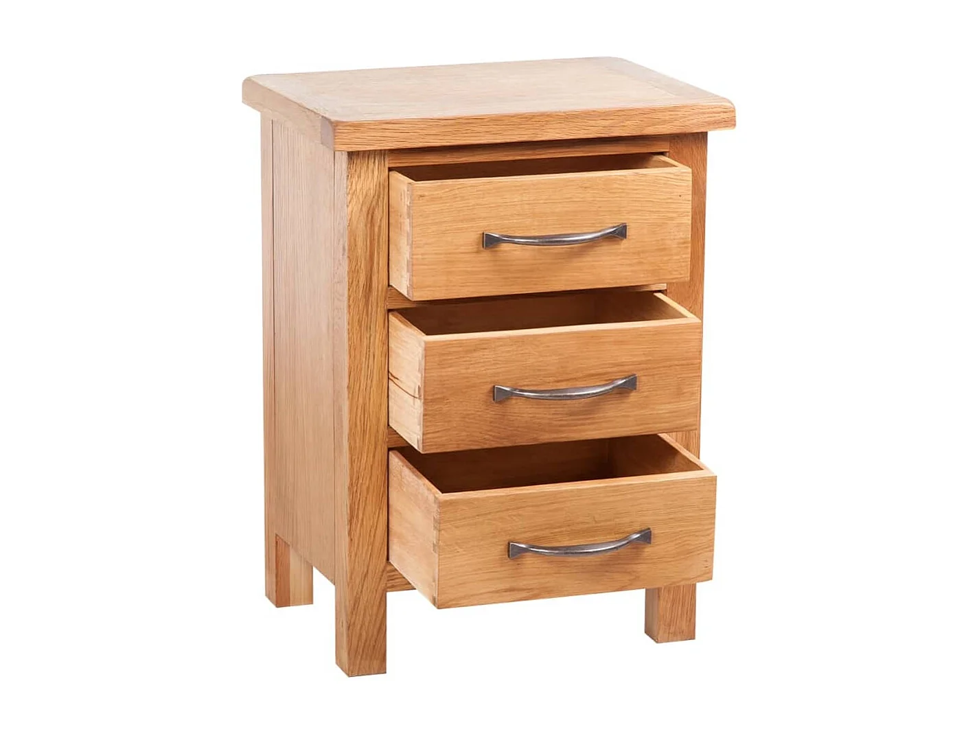 Table de chevet avec 3 tiroirs 40x30x54 cm Bois de chêne massif