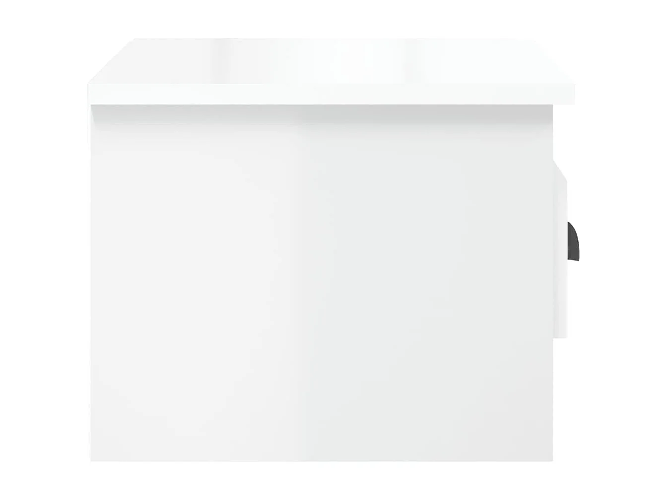 Mesa de cabeceira de parede 41,5x36x28 cm branco brilhante