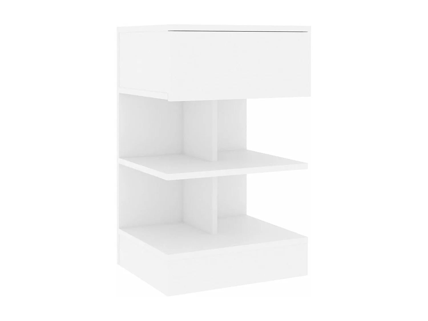 Tables de chevet 2 pièces Blanc 40x35x65 cm Aggloméré